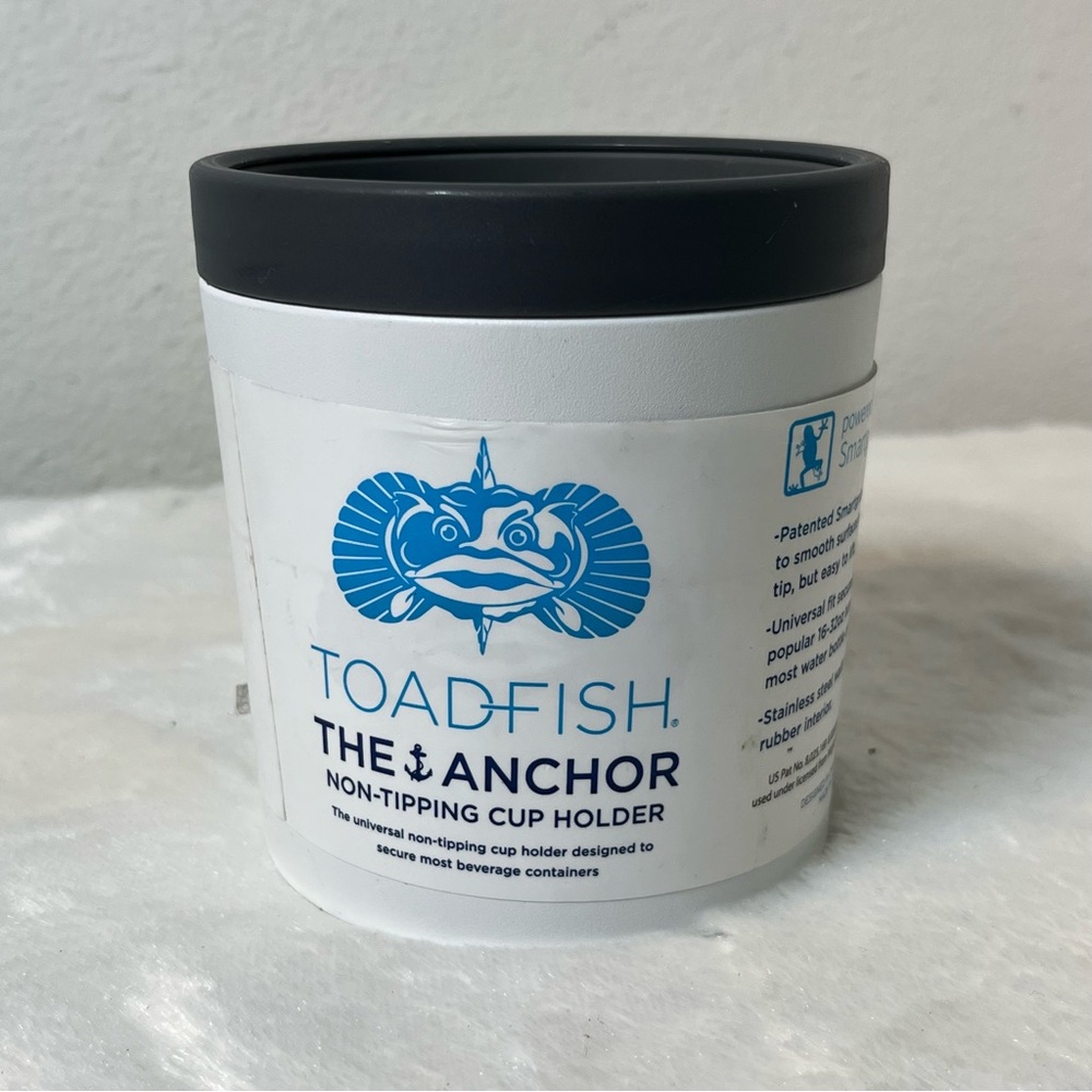 TOADFISH The Anchor Universal Non-Tipping 16-32oz Cup Holder White